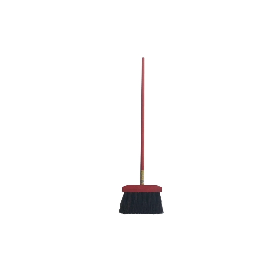 Escoba Madera Cerdas Duras Roja 25 cm Industrial