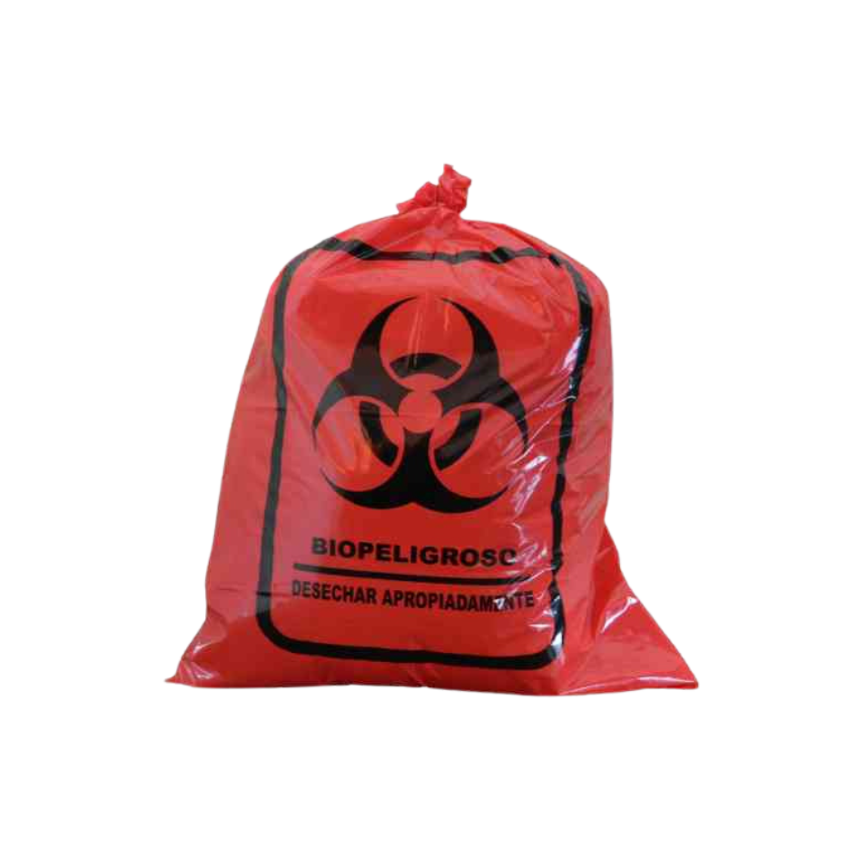 Funda de Basura Roja 23 x 28 pulg Paq x10 fundas Biopeligro