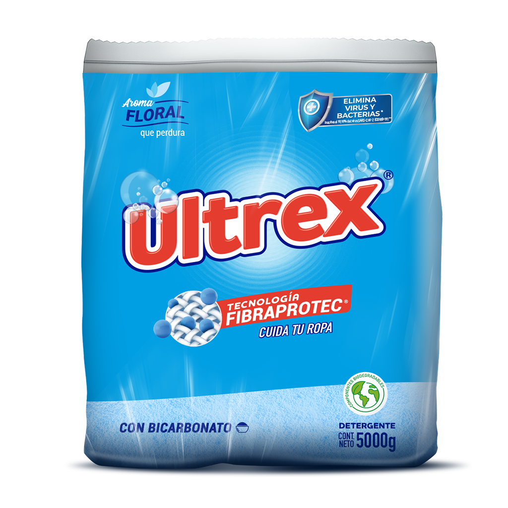 Detergente en Polvo para Ropa Azul Floral 5 Kg Ultrex