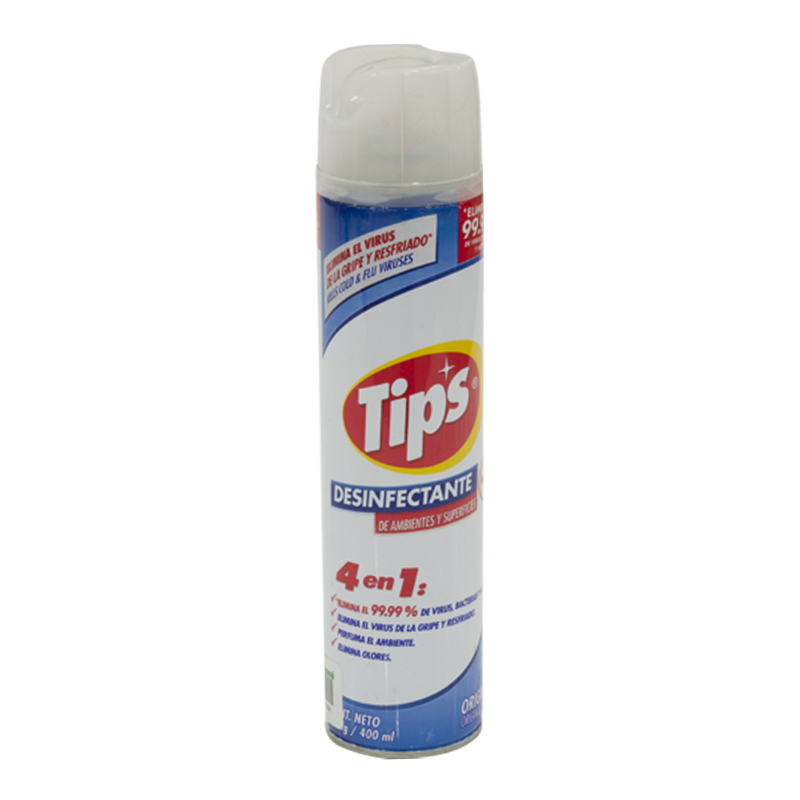 Desinfectante en Spray Liquido 4en1 400 cc Tips