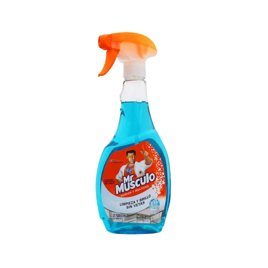 Limpia Vidrio Liquido Multiusos Atomizador Spray 500 ml Mr.Musculo