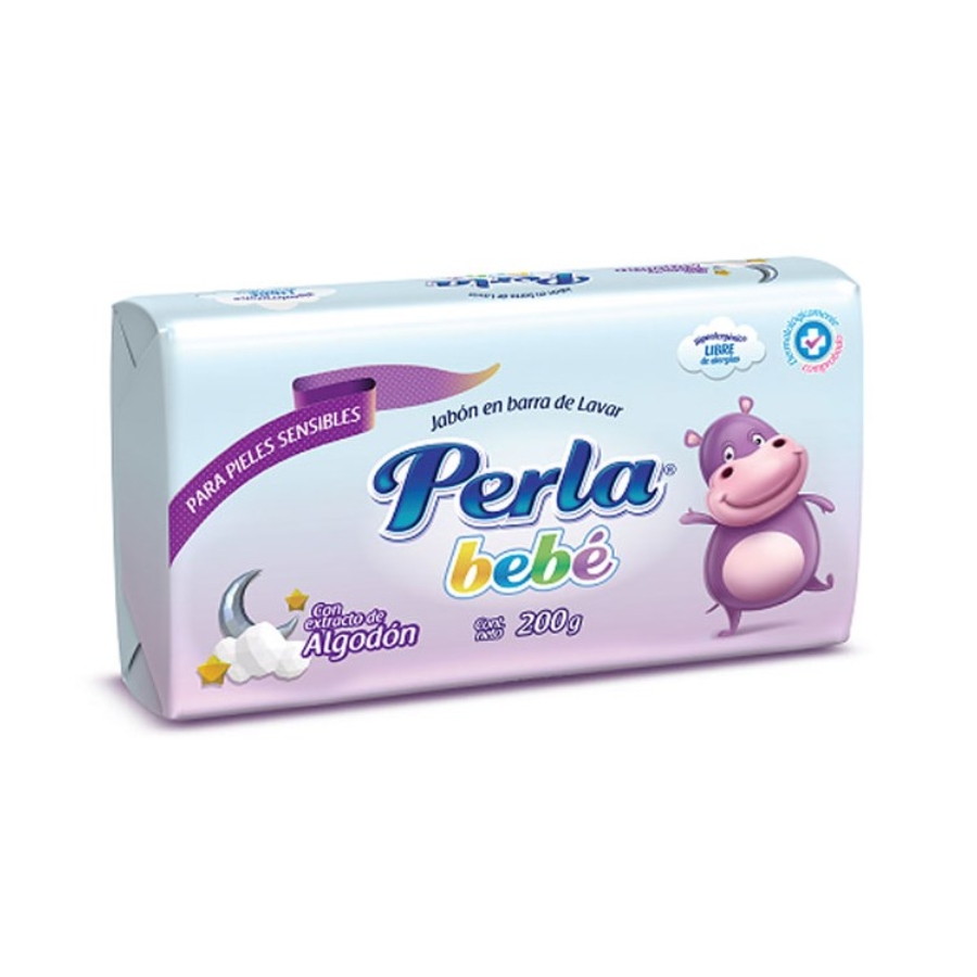 Jabon Perla Bebe Para Lavar Ropa De 200 Gr.
