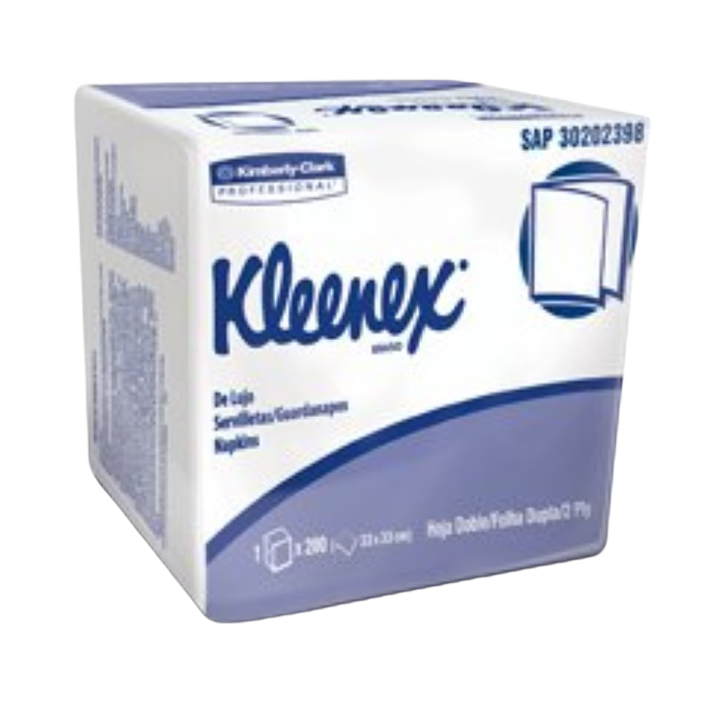 Servilleta Blanca Hoja Doble de Lujo Paq x 100 servilletas Kleenex