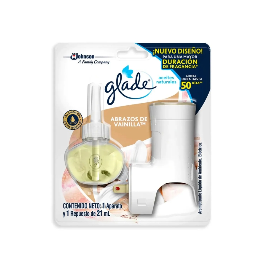 Ambiental Aceites Naturales Vainilla Dispensador con Repuesto Glade