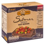 Galletas Salmas de Maíz Morado Sin Gluten Paq 126 gr Sanissimo