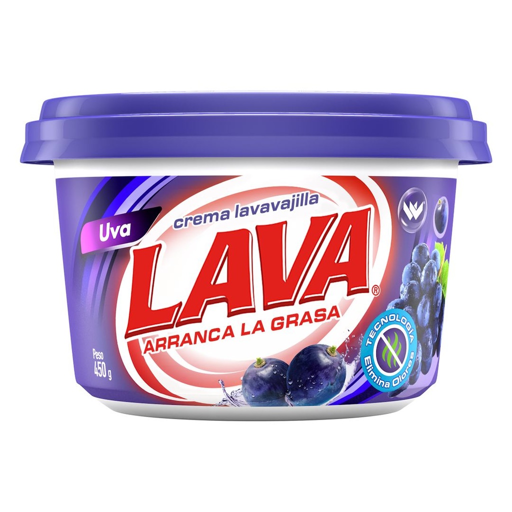 Lava Vajillas en Crema Uva 450 gr Lava