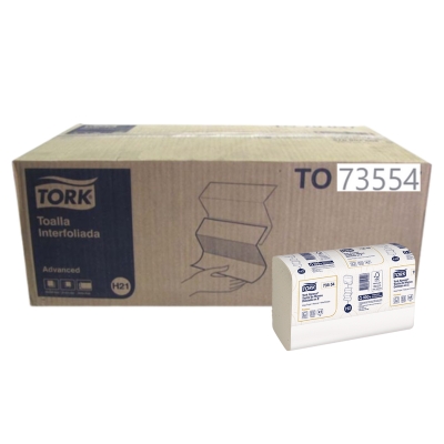 Toalla de Manos Doblada en Z Natural Hoja Triple Paq x 150 Toallas Tork (Bulto x 24 paquetes)