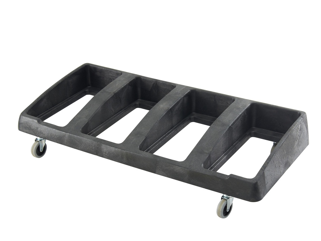 Plataforma móvil para SVELTE® Slim contenedor rectangular 87L cuádruple compartimento 