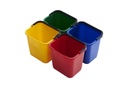 Contenedores de limpieza x 4 colores por set Rojo/Amarillo/Azul/Verde 