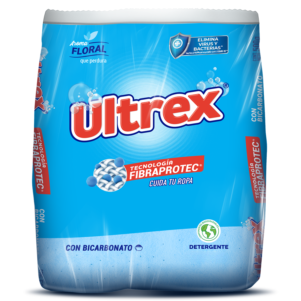 Detergente en Polvo Floral Azul 500 gr Ultrex