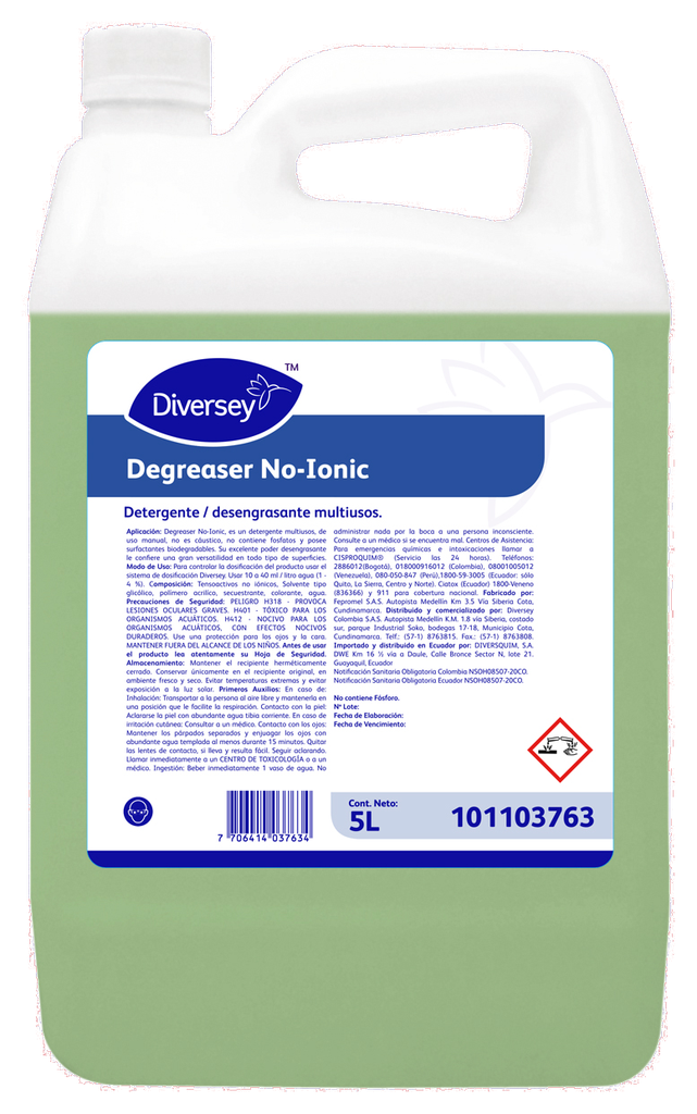 Desengrasante Degreaser No-ionic 5L DIVERSEY