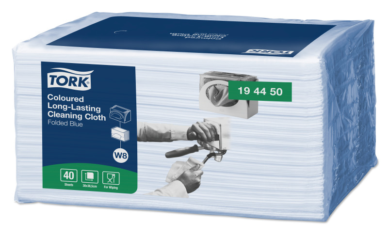 Paño Reutilizable Famitex Azul Doblado Paq 10 paños Tork 