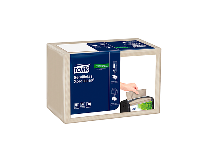 Servilleta Natural Hoja Doble Xpressnap Caja x 12 Paq x 500 servilletas Tork