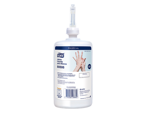 [80500] Jabon de Manos Crema Suave Sin Fragancia Repuesto 1000 ml Tork