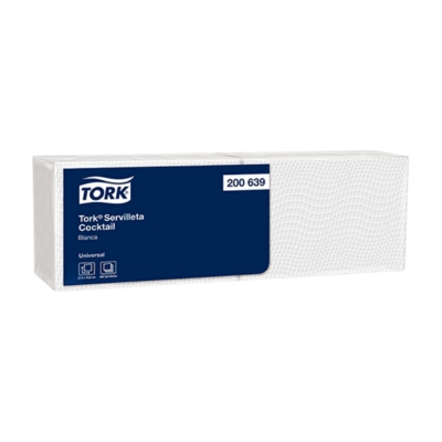 [200639] Servilleta Blanca Hoja Sencilla Cafeteria Paq x 200 servilletas Tork