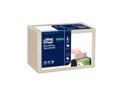 [72163] Servilleta Natural Hoja Doble Xpressnap Caja x 12 Paq x 500 servilletas Tork