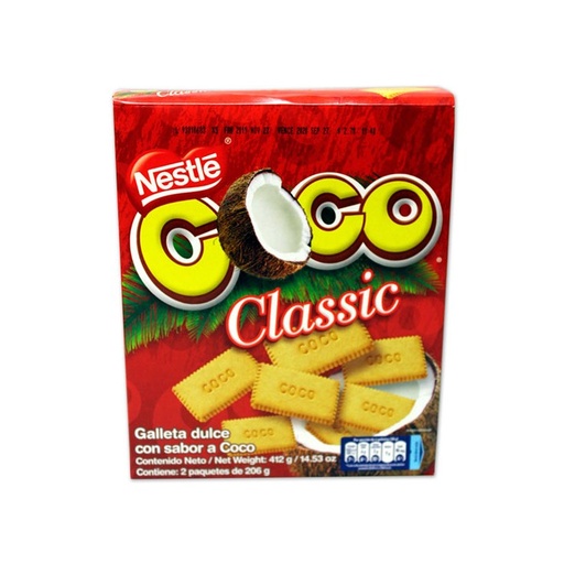 [ITM000000422] Galletas Dulce Coco 412 gr Paq x 2