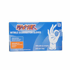 [ITM000000289] Guantes Examinacion Nitrilo Azul talla M Calibre N 4.5 Caja x 100 Master