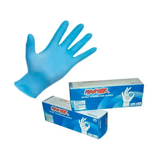[ITM000000291] Guantes Examinacion Nitrilo Azul talla L Calibre N 4.5 Caja x 100 Master