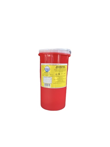 [ITM000000899] Recipiente Corto Punzante 3 Litros C/Tapa  Rojo