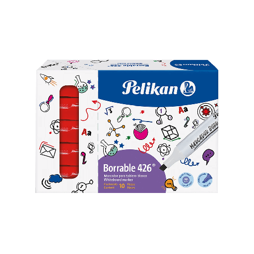 [ITM000000996] Marcador P/Pizarra #426 Rojo Caja x 10 Unidades Pelikan
