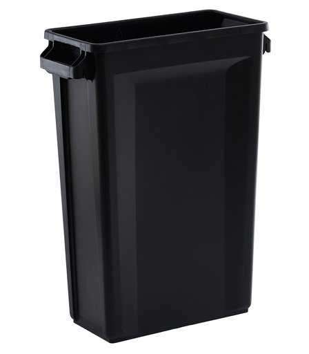 [1213BK] SVELTE® Slim contenedor rectangular para residuos no reciclables 87L 