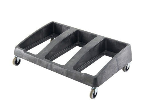 [1816BK] Plataforma móvil para SVELTE® Slim contenedor rectangular 87L triple compartimento 