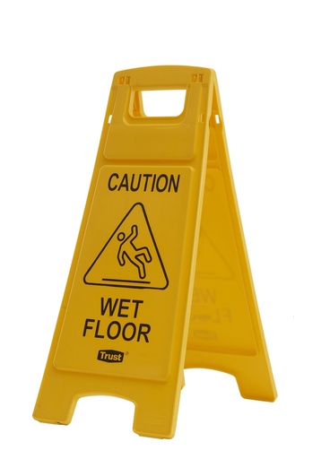 [7114YE] Señal de piso con “precaución, suelo mojado” 