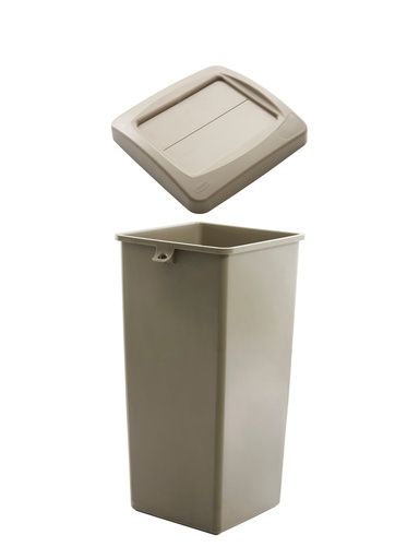 [KIT1271BG] Contenedor cuadrado manos libres 87L con tapa basculante TRUST