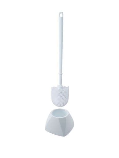 [KIT6792WH] Cepillo de inodoro mano de oso premium con mango y base de plástico TRUST