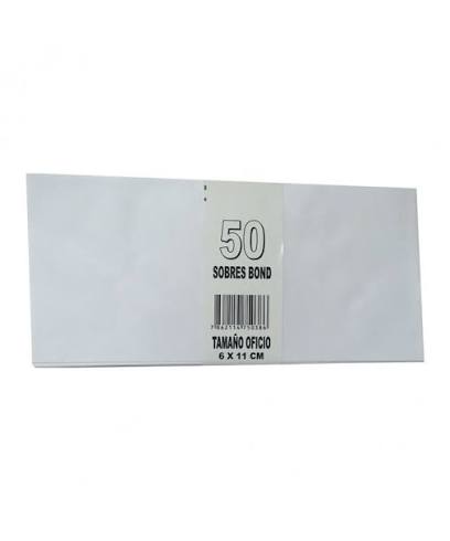 [ITM000001186] Sobres Bond Tamaño Oficio 75 Gramos Paquete 50 Uds Lancer