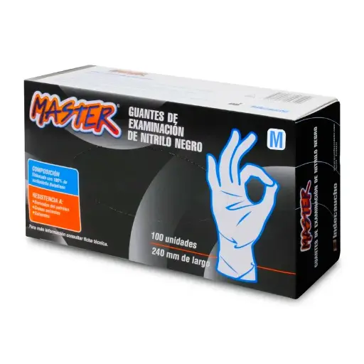 [ITM000001220] Guantes Exam. Nitrilo C-5 Negro Talla M (Cx100) Master