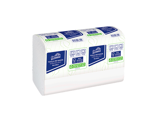 [73528 Promoción] Toalla de Manos Doblada en Z Blanca Hoja Triple Paq x 150 Toallas Tork 