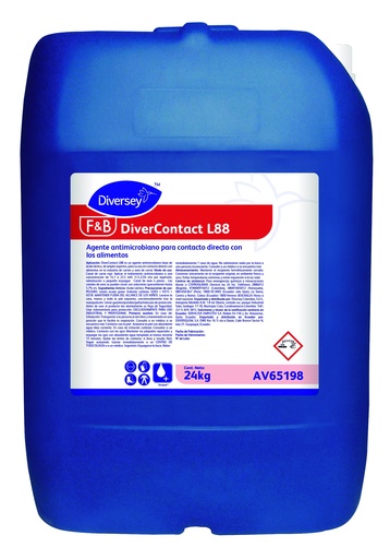 [AV65198] Desinfectante Ácido Láctico Divercontact L88  Garrafa 24 Kg DIVERSEY  