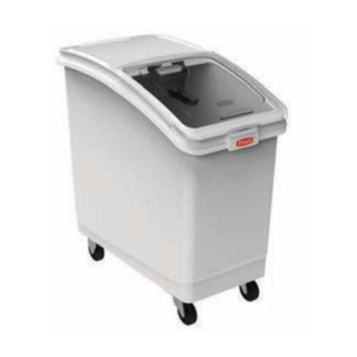 [8412WH] Contenedor de alimentos con ruedas tapa y pala dosificadora 100L TRUST 